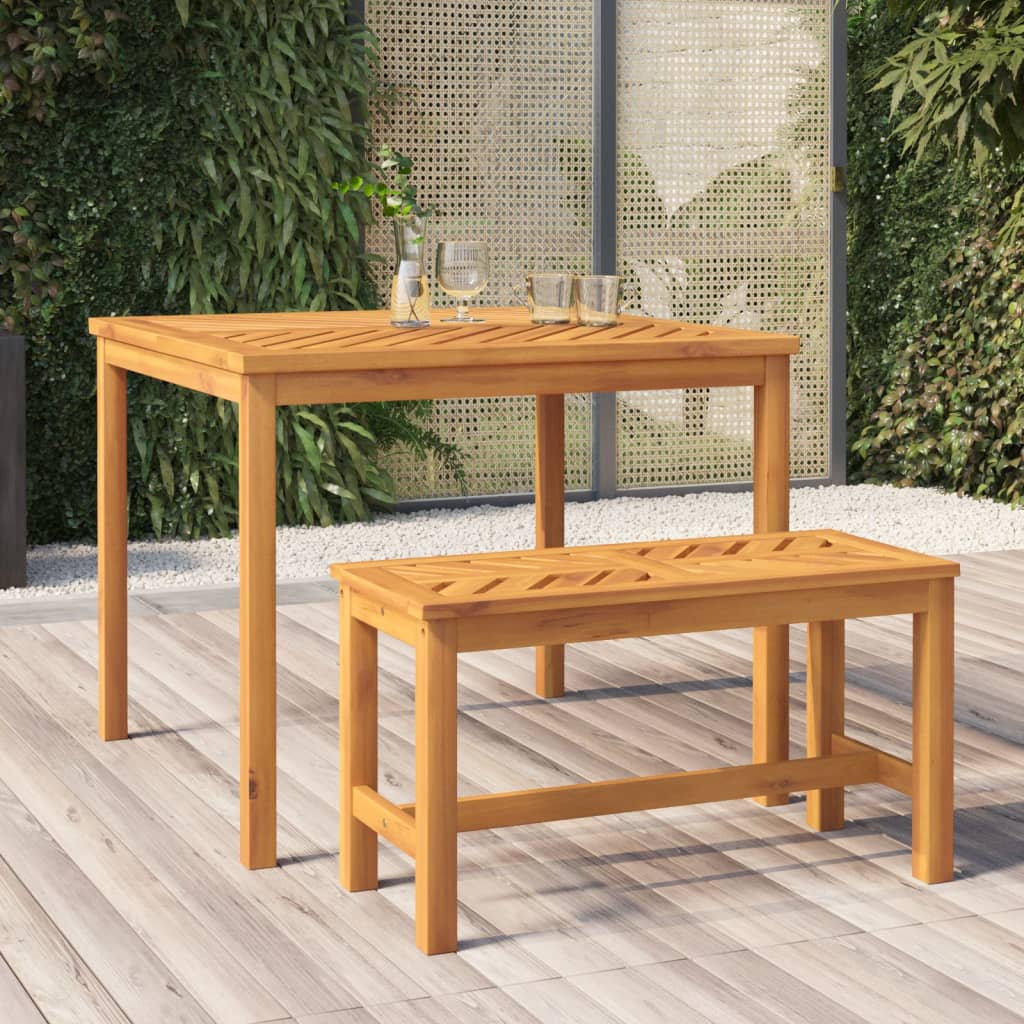 havebord 90x90x74 cm massivt akacietræ billede