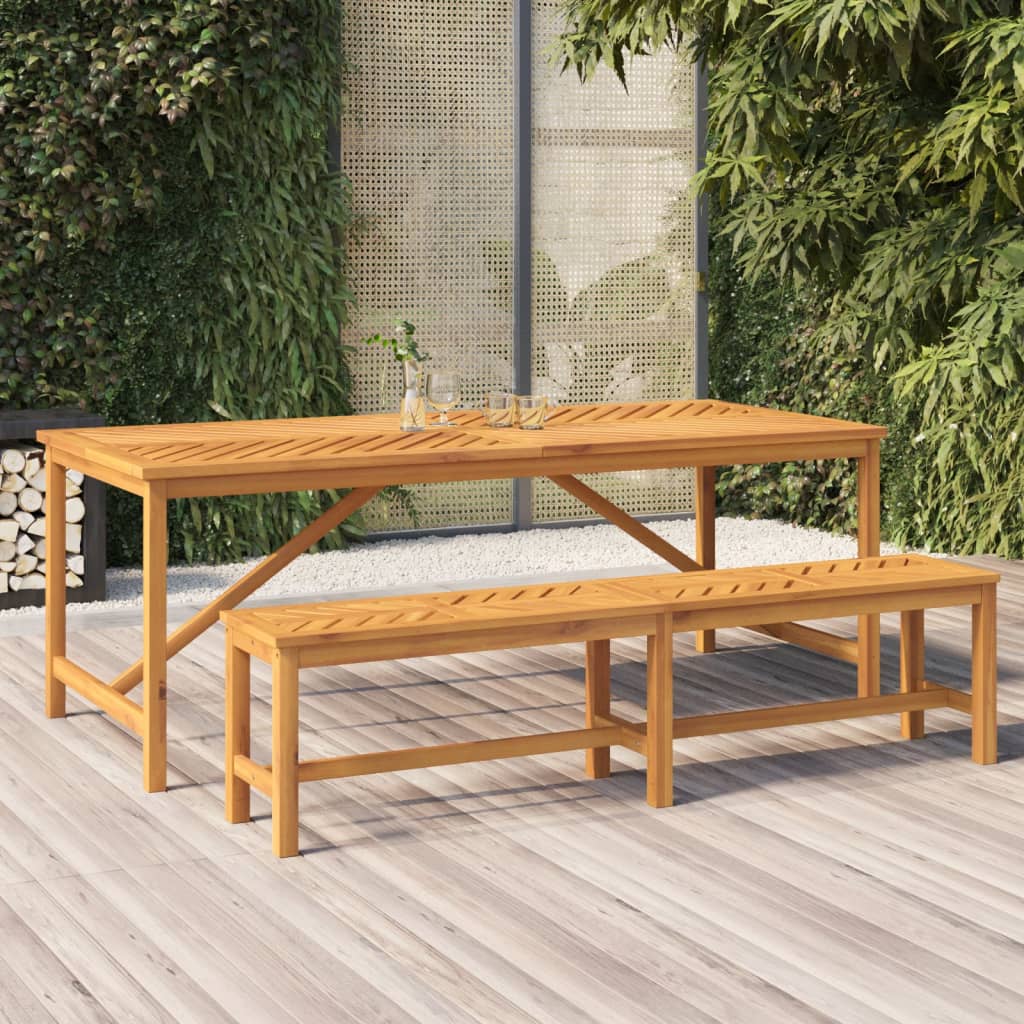 havebord 200x90x74 cm massivt akacietræ billede
