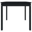 havebord 82,5x82,5x76 cm massivt fyrretræ sort