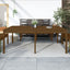 havebord 203,5x100x76 cm massivt fyrretræ gyldenbrun