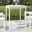 havebord 82,5x82,5x110 cm massivt fyrretræ hvid
