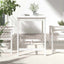 havebord 121x82,5x110 cm massivt fyrretræ hvid
