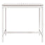 havebord 121x82,5x110 cm massivt fyrretræ hvid