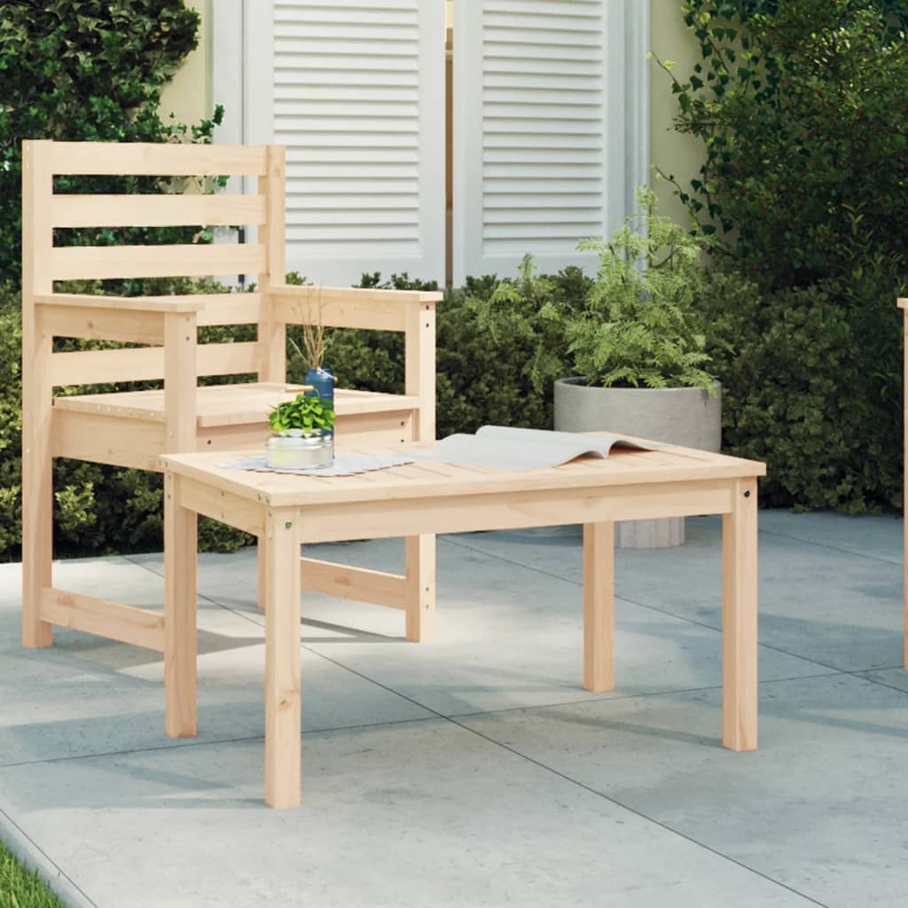 havebord 82,5x50,5x45 cm massivt fyrretræ billede