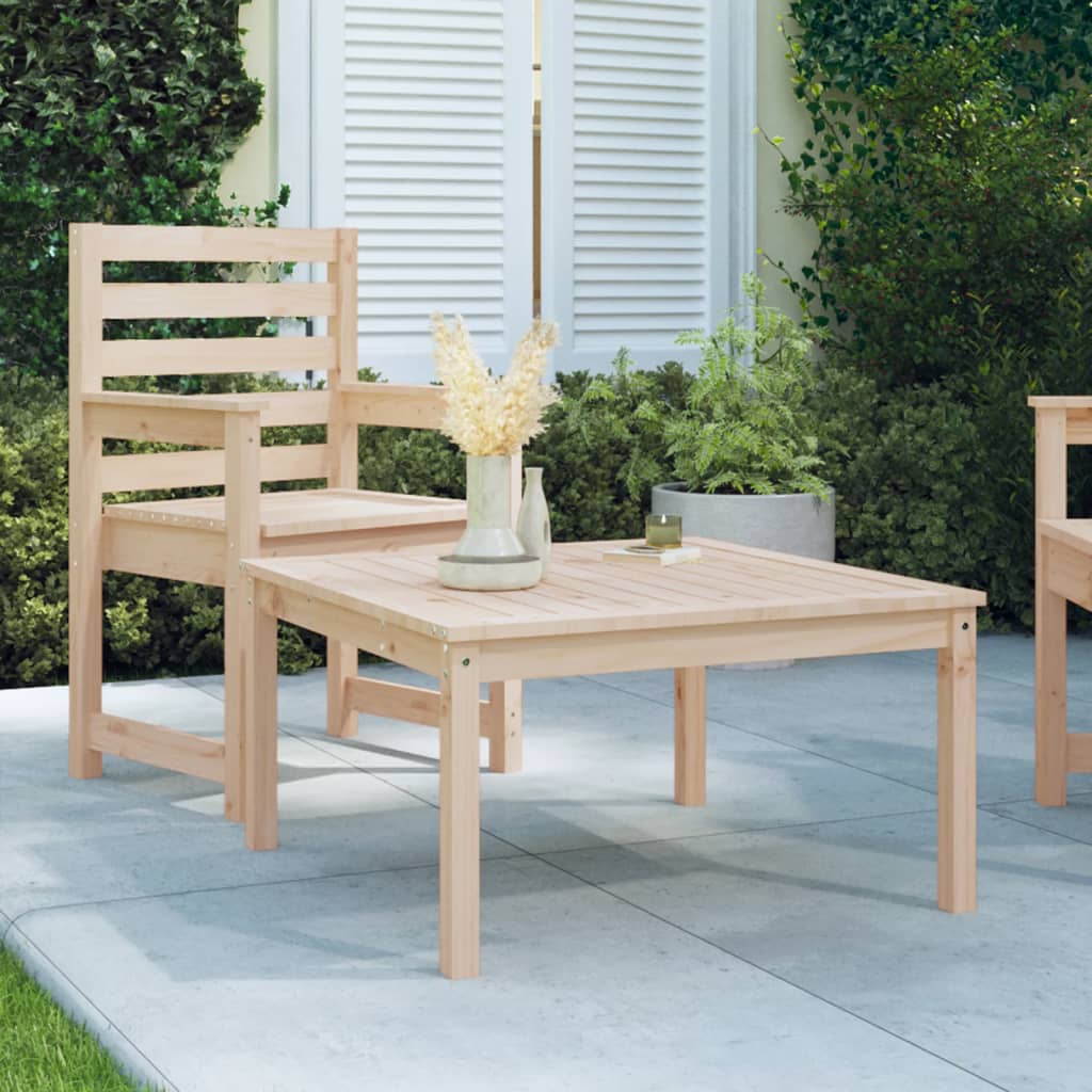 havebord 82,5x82,5x45 cm massivt fyrretræ billede