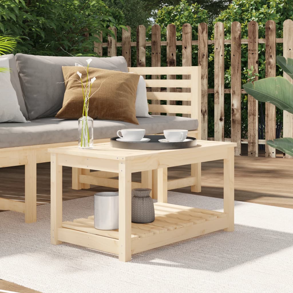 havebord 82,5x50,5x45 cm massivt fyrretræ billede