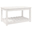 havebord 82,5x50,5x45 cm massivt fyrretræ hvid