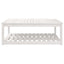 havebord 121x82,5x45 cm massivt fyrretræ hvid