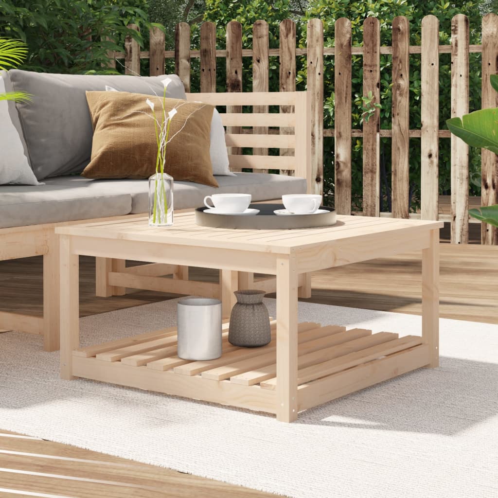 havebord 82,5x82,5x45 cm massivt fyrretræ billede