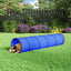 agilitytunnel til hunde Ø40x200 cm polyester blå