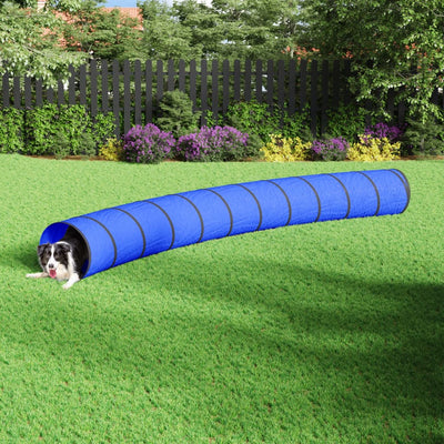 agilitytunnel til hunde Ø55x500 cm polyester blå