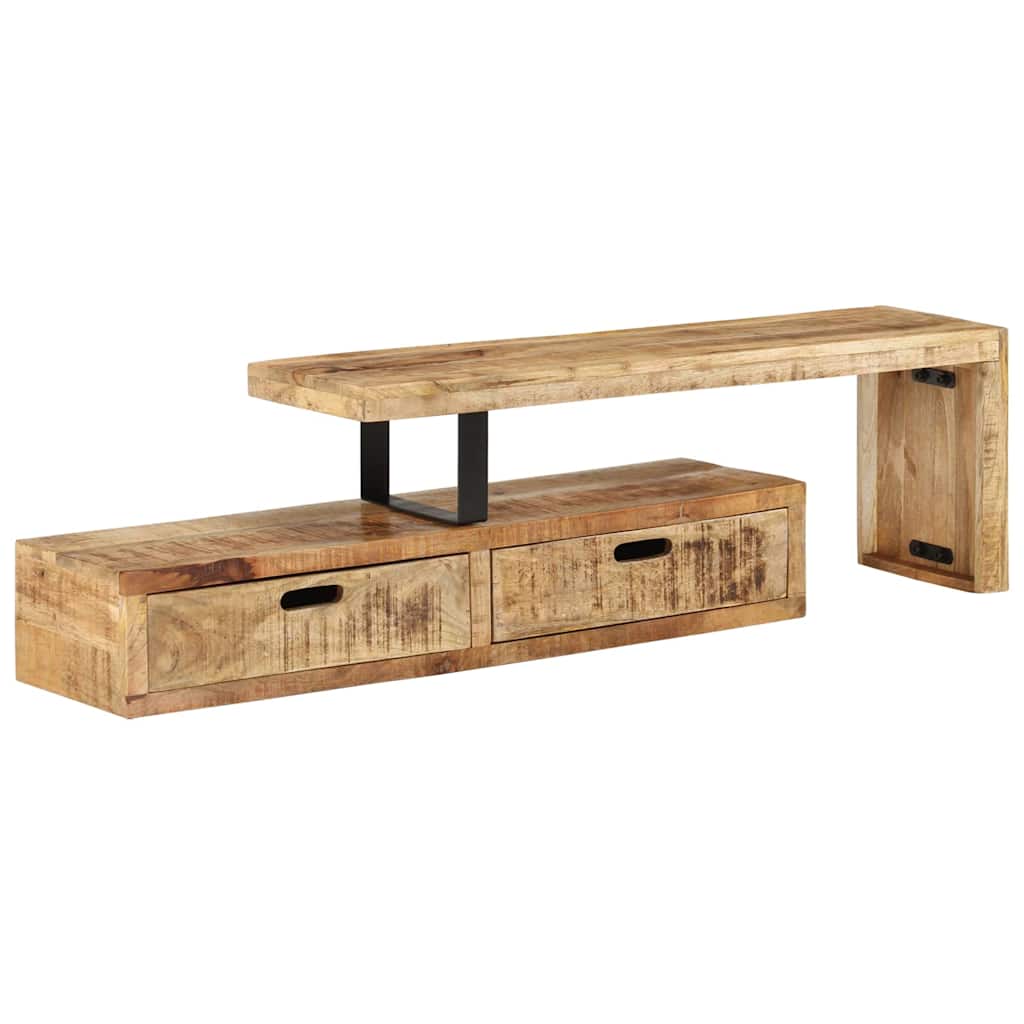 TV-bord (118-200) x 30 x 40 cm massivt træ mango
