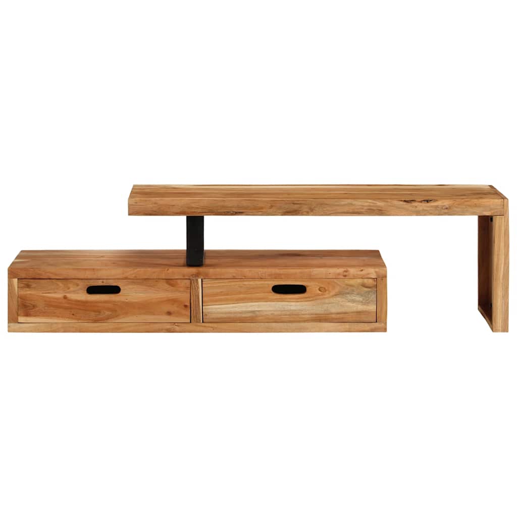 TV-bord (118-200) x 30 x 40 cm massivt træ akacie