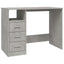 skrivebord m. skuffer 102x50x76 cm konstrueret træ betongrå