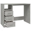 skrivebord m. skuffer 102x50x76 cm konstrueret træ betongrå