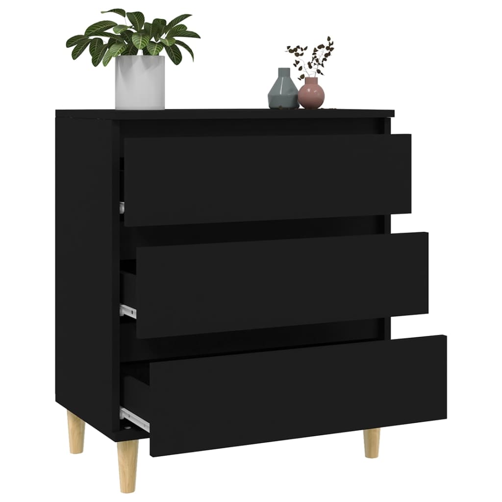 skænk 60x35x70 cm konstrueret træ sort