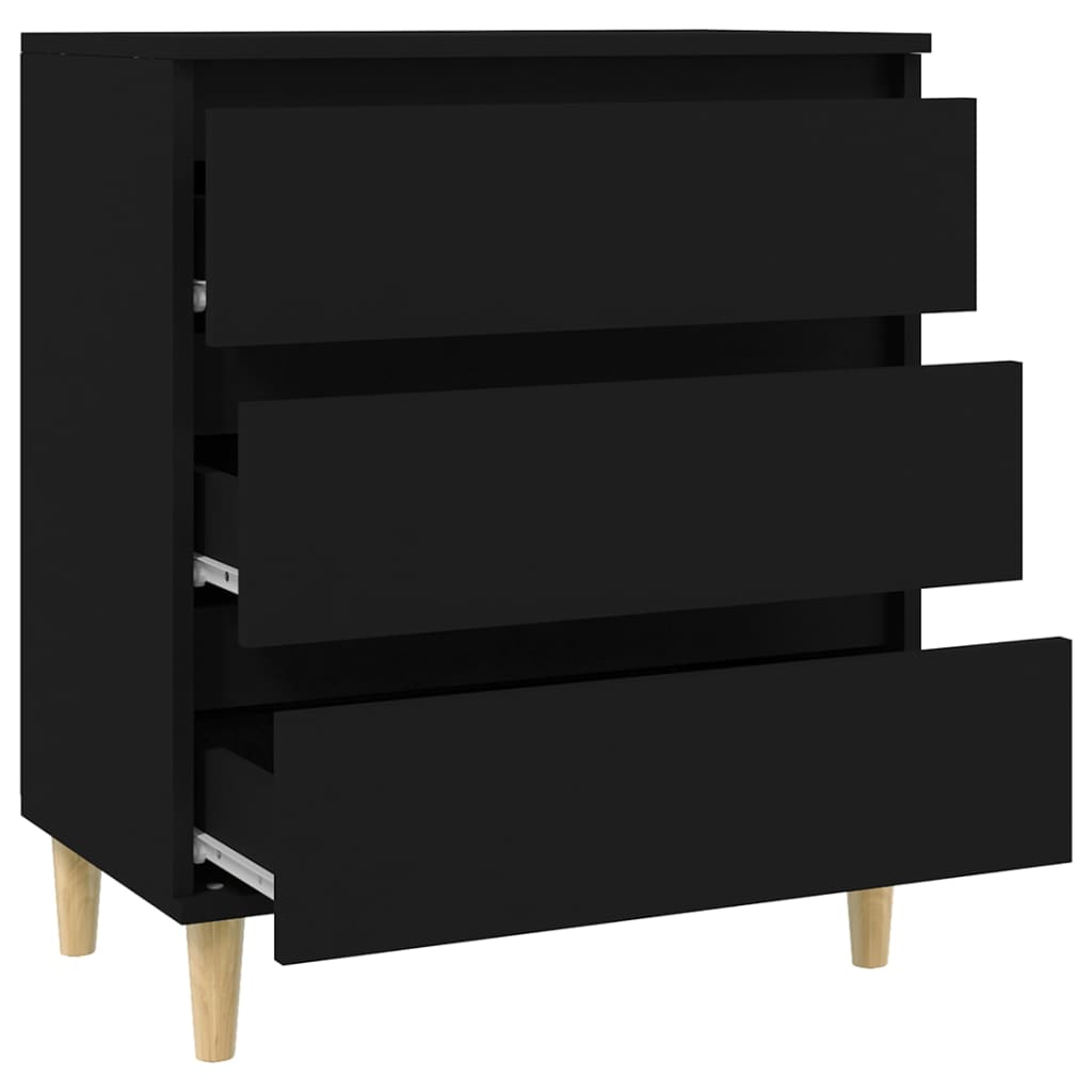 skænk 60x35x70 cm konstrueret træ sort