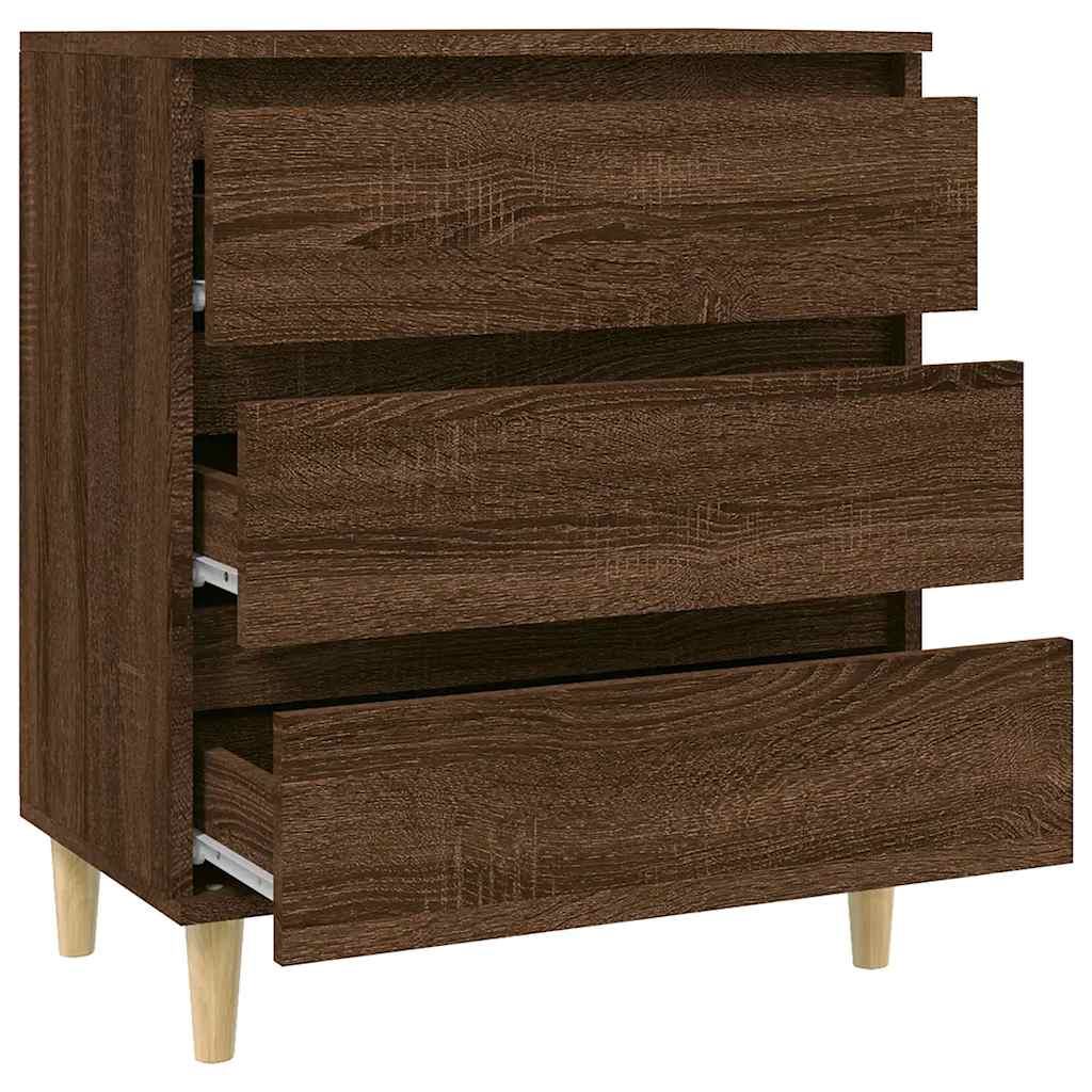 skænk 60x35x70 cm konstrueret træ brun egetræsfarve