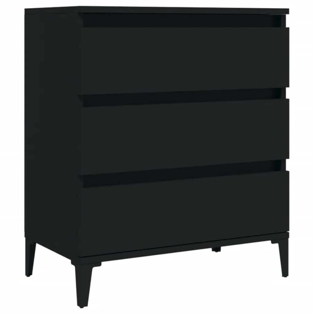 skænk 60x35x70 cm konstrueret træ sort
