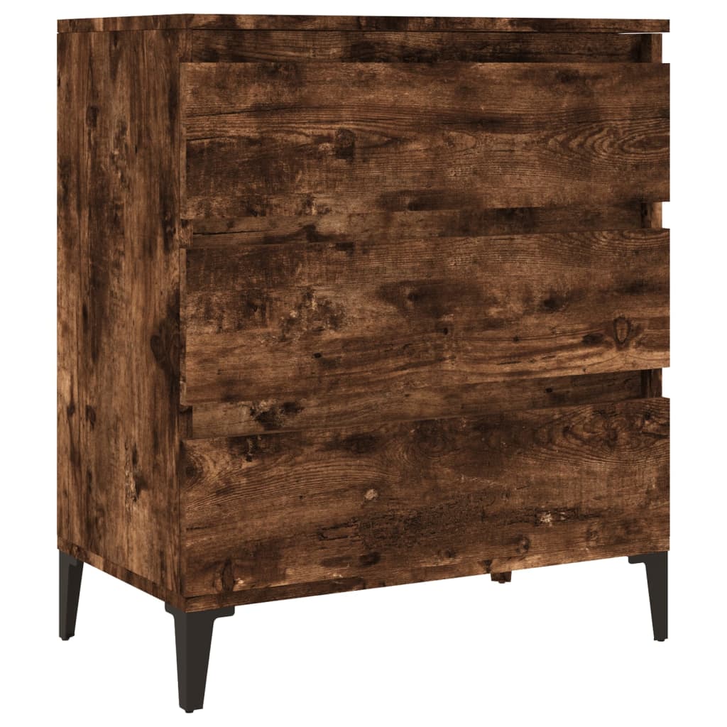 skænk 60x35x70 cm konstrueret træ røget egetræsfarve