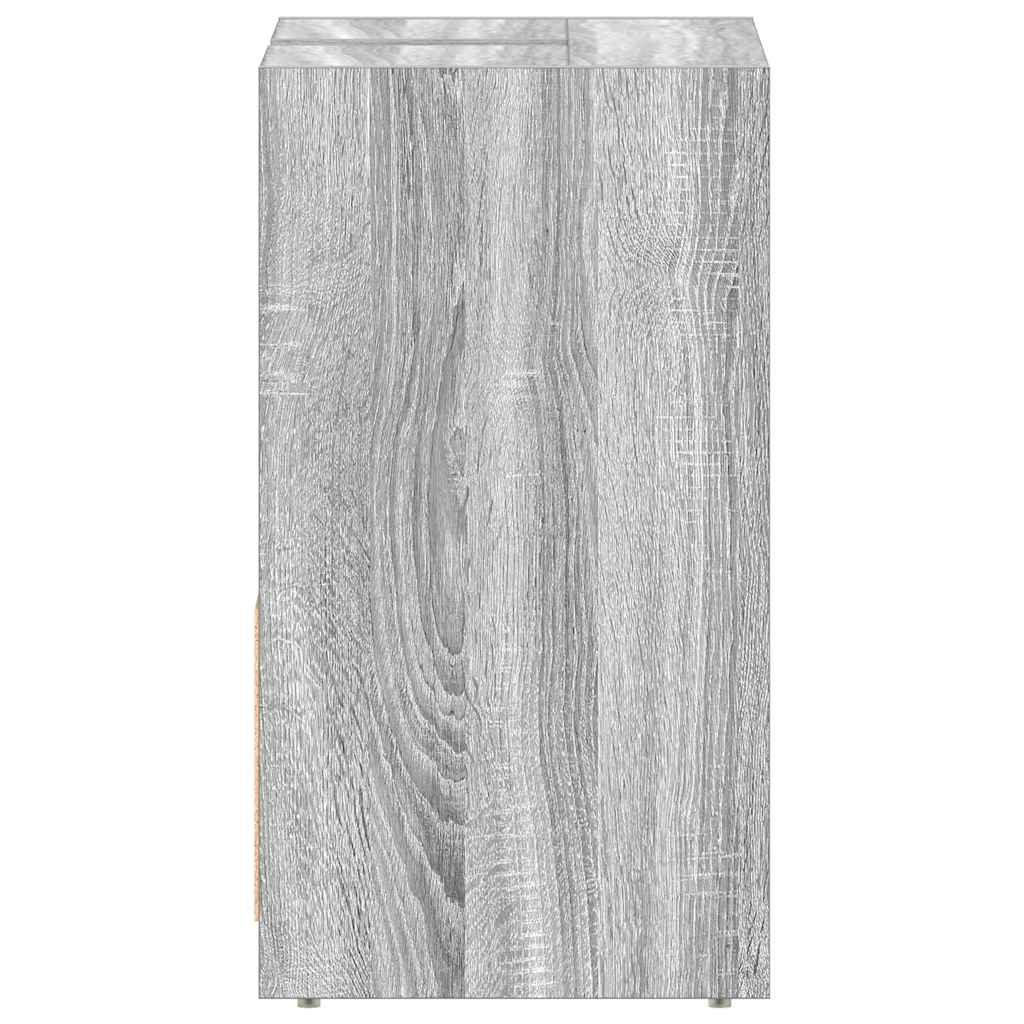 badeværelsesskab 60x33x61 cm konstrueret træ grå sonoma-eg
