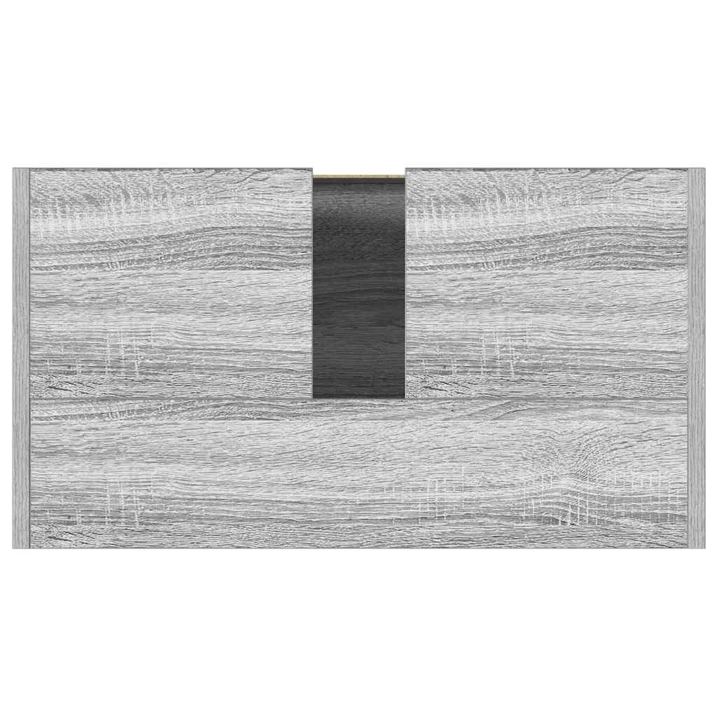 badeværelsesskab 60x33x61 cm konstrueret træ grå sonoma-eg