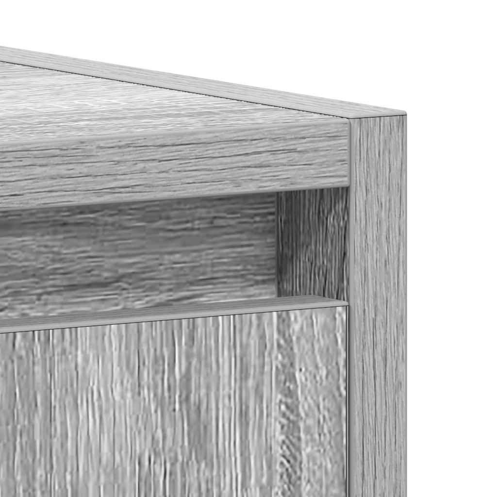 badeværelsesskab 60x33x61 cm konstrueret træ grå sonoma-eg
