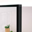 dør 83x201,5 cm hærdet glas og aluminium sort