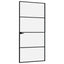 dør 93x201,5 cm hærdet glas og aluminium sort