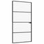 dør 102x201,5 cm hærdet glas og aluminium sort