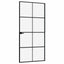 dør 93x201,5 cm hærdet glas og aluminium sort
