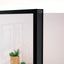 dør 93x201,5 cm hærdet glas og aluminium sort