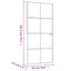 dør 93x201,5 cm hærdet glas og aluminium sort