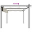 pergola med sammenrulleligt tag 295x292x230 cm cremefarvet