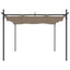 pergola med sammenrulleligt tag 295x292x230 cm gråbrun