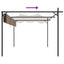 pergola med sammenrulleligt tag 295x292x230 cm gråbrun