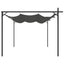 pergola med sammenrulleligt tag 295x292x230 cm antracitgrå