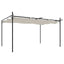 pergola med sammenrulleligt tag 395x292x230 cm cremefarvet