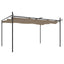 pergola med sammenrulleligt tag 395x292x230 cm gråbrun