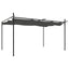 pergola med sammenrulleligt tag 395x292x230 cm antracitgrå