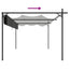 pergola med sammenrulleligt tag 395x292x230 cm antracitgrå