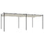 pergola med sammenrulleligt tag 589x292x230 cm cremefarvet