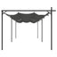 pergola med sammenrulleligt tag 589x292x230 cm antracitgrå