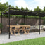 pergola med sammenrulleligt tag 589x292x230 cm antracitgrå