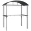 grillpavillon med sidehylder 220x115x230 cm stål antracitgrå