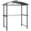 grillpavillon med sidehylder 210x114x230 cm stål antracitgrå