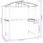 grillpavillon med sidehylder 210x114x230 cm stål antracitgrå