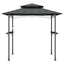grillpavillon med sidehylder 240x150x243 cm stål antracitgrå