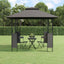 pavillon med tag 300x300x270 cm stål antracitgrå