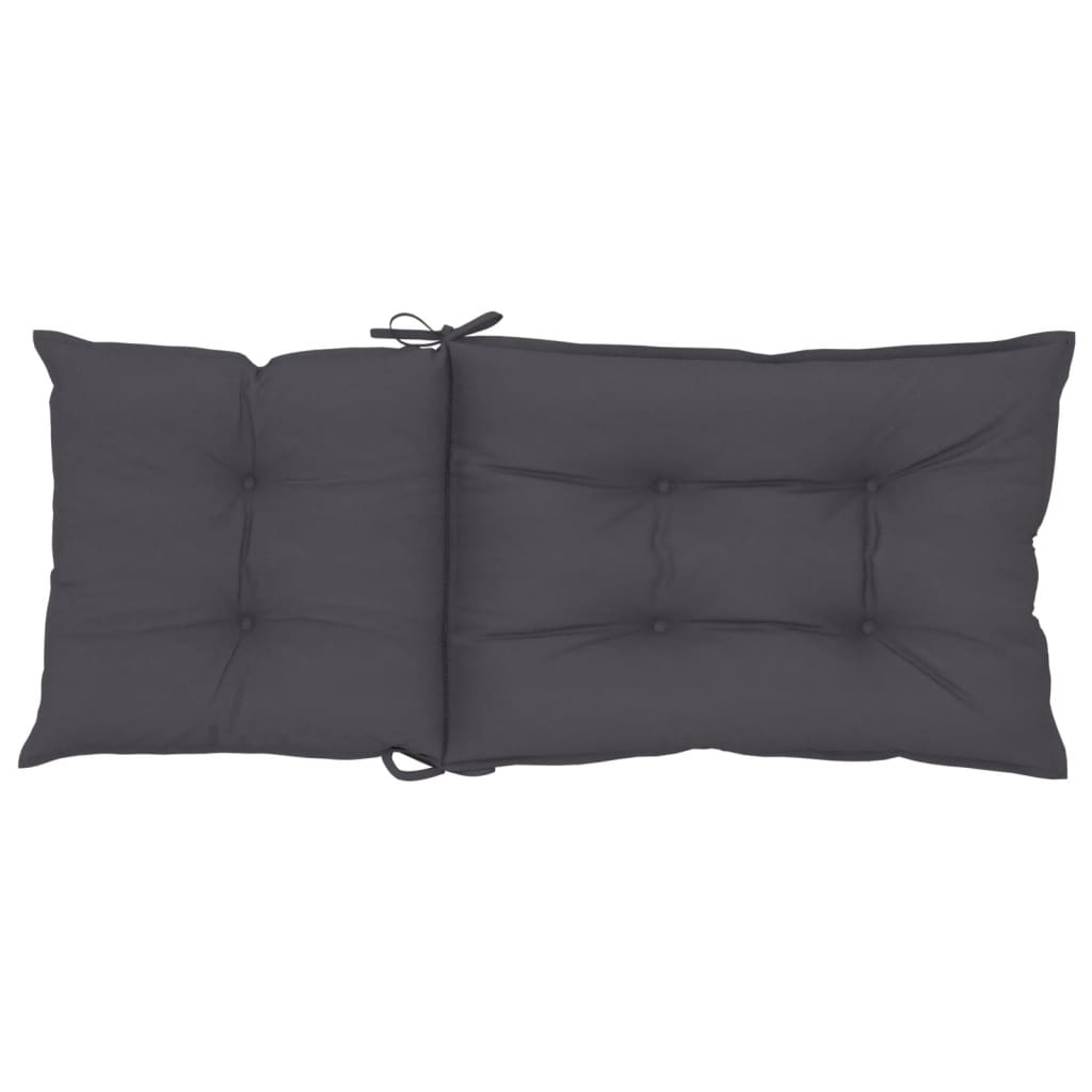 stolehynder m. høj ryg 6 stk. 120x50x7 cm stof antracitgrå